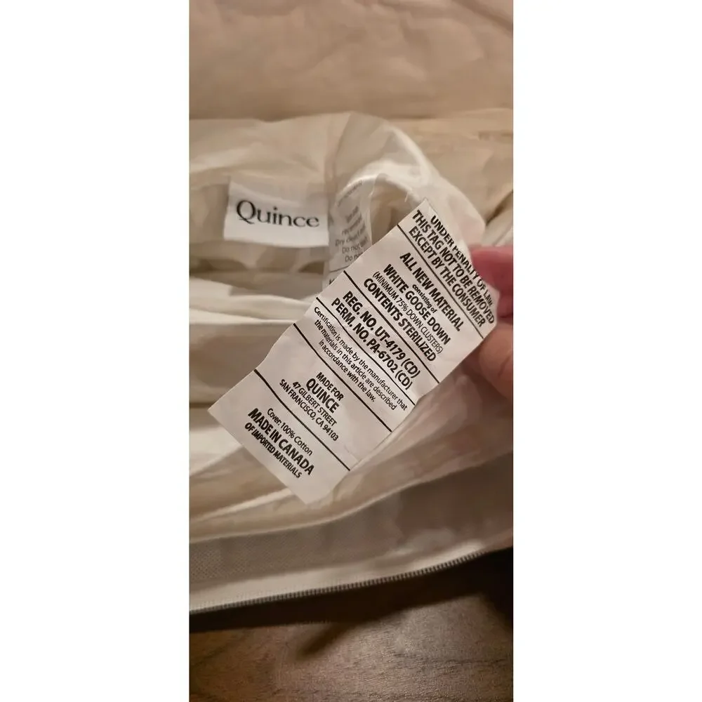 Quince Luxe King/Cal King Goose Down Lightweight Comforter - NEW